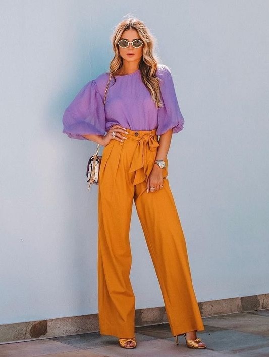 Imagen de Referencia Look combinación de Naranja y Morado