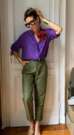 Morado y verde